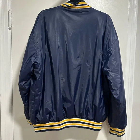 VTG Steve & Barry's University of Michigan Wolverines bomber varsity jacket.